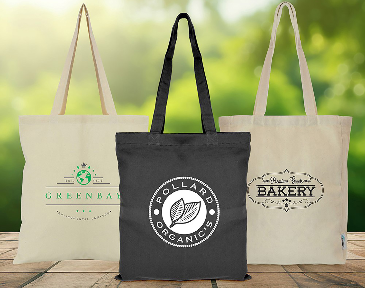 Eco-friendly cotton tote bag featuring custom print design
