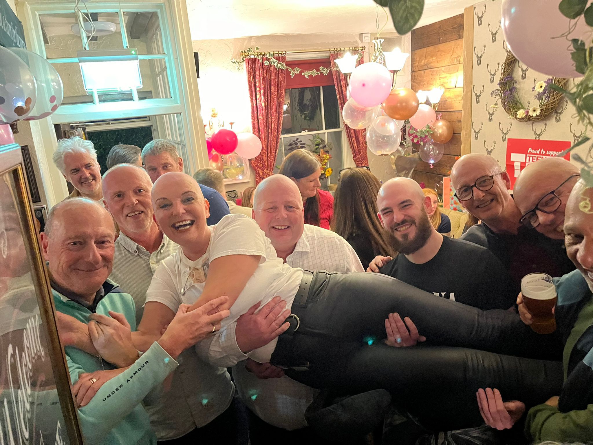 Caroline bravely had her hair shaved to support the charity